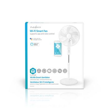WIFIFN10CWT Smartlife ventilator | wi-fi | 400 mm | verstelbare hoogte | draait automatisch | 3 snelheden | tijd  foto