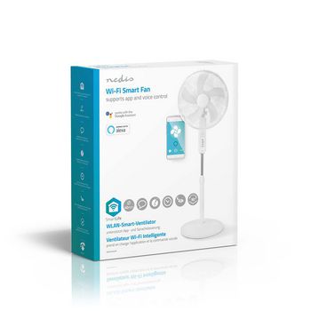 WIFIFN10CWT Smartlife ventilator | wi-fi | 400 mm | verstelbare hoogte | draait automatisch | 3 snelheden | tijd Verpakking foto