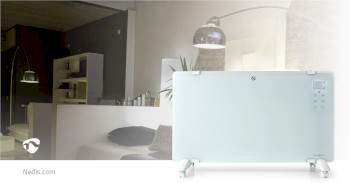 WIFIHTPL20FWT Smartlife convectorkachel | wi-fi | geschikt voor badkamer | glazen paneel | 2000 w | 2 warmte stand Product foto