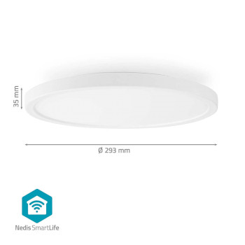 WIFILAC31WT Smartlife plafondlamp | wi-fi | rgb / warm tot koel wit | rond | diameter: 290 mm | 1800 lm | 2700 - Product foto