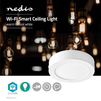 WIFILAW10WT Smartlife plafondlamp | wi-fi | koel wit / warm wit | rond | diameter | 800 lm | 2700 - 6500 k | ip2 Product foto