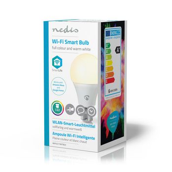 WIFILC11WTB22 Smartlife multicolour lamp | wi-fi | b22 | 470 lm | 6 w | rgb / warm wit | 2700 k | android™ / Verpakking foto