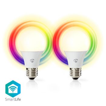 WIFILC20WTE27 Wi-fi smart led-lampen | full-colour en warm-wit | e27 | 2-pack