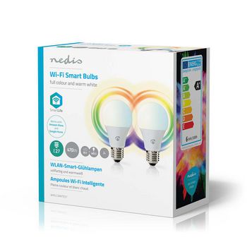 WIFILC20WTE27 Wi-fi smart led-lampen | full-colour en warm-wit | e27 | 2-pack Verpakking foto