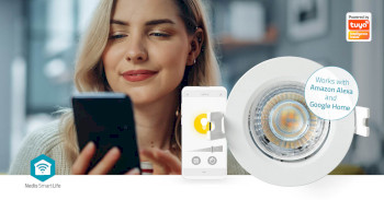 WIFILCS10WT Smartlife plafondlamp | wi-fi | warm tot koel wit | rond | diameter: 52 mm | 360 lm | 2700 - 6500 k  Product foto