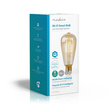 WIFILF10GDST64 Smartlife led filamentlamp | wi-fi | e27 | 500 lm | 5 w | warm wit | 2200 k | glas | android™  Verpakking foto