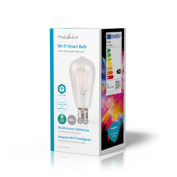 WIFILF10WTST64 Smartlife led filamentlamp | wi-fi | e27 | 500 lm | 5 w | warm wit | 2700 k | glas | android™  Verpakking foto