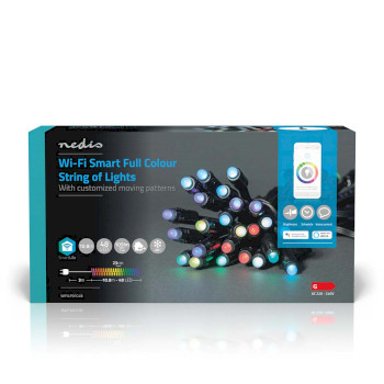 WIFILP01C48 Smartlife-kerstverlichting | feestverlichting | wi-fi | rgb | 48 led\'s | 10.80 m | android™ /   foto