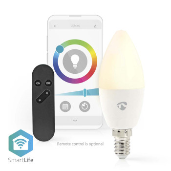 WIFILRC10E14 Smartlife multicolour lamp | wi-fi | e14 | 470 lm | 4.9 w | rgb / warm tot koel wit | 2700 - 6500 k  Product foto