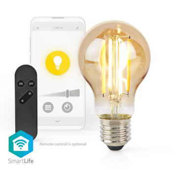 WIFILRF10A60 Smartlife led filamentlamp | wi-fi | e27 | 806 lm | 7 w | warm wit | 1800 - 3000 k | glas | android& Product foto