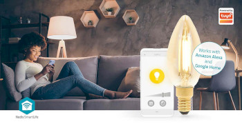 WIFILRF10C37 Smartlife led filamentlamp | wi-fi | e14 | 470 lm | 4.9 w | warm wit | 1800 - 3000 k | glas | androi Product foto