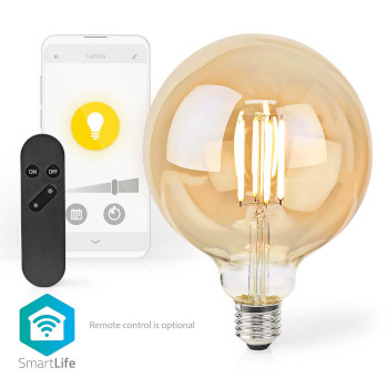 WIFILRF10G125 Smartlife led filamentlamp | wi-fi | e27 | 806 lm | 7 w | warm wit | 1800 - 3000 k | glas | android& Product foto