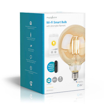 WIFILRF10G125 Smartlife led filamentlamp | wi-fi | e27 | 806 lm | 7 w | warm wit | 1800 - 3000 k | glas | android& Verpakking foto