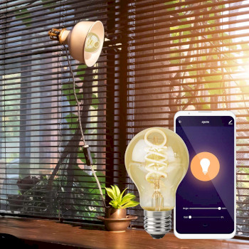 WIFILRT10A60 Smartlife led filamentlamp | wi-fi | e27 | 360 lm | 4.9 w | warm tot koel wit | 1800 - 6500 k | glas Product foto