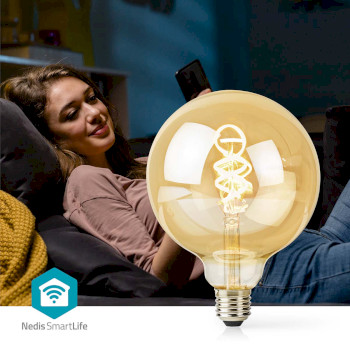 WIFILRT10G125 Smartlife led filamentlamp | wi-fi | e27 | 360 lm | 4.9 w | warm tot koel wit | 1800 - 6500 k | glas Product foto