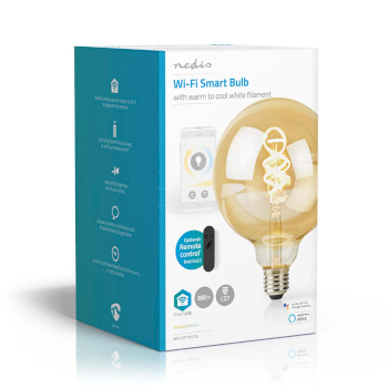 WIFILRT10G125 Smartlife led filamentlamp | wi-fi | e27 | 360 lm | 4.9 w | warm tot koel wit | 1800 - 6500 k | glas Verpakking foto