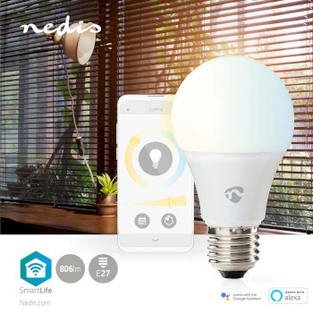 WIFILRW10E27 Smartlife led bulb | wi-fi | e27 | 806 lm | 9 w | warm tot koel wit | 2700 - 6500 k | android™ Product foto