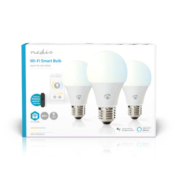 WIFILRW30E27 Smartlife led bulb | wi-fi | e27 | 806 lm | 9 w | warm tot koel wit | 2700 - 6500 k | android™  foto