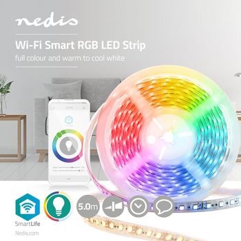 WIFILS50CRGBW Smartlife led strip | wi-fi | koel wit / rgb / warm wit | smd | 5.00 m | ip44 | 2700 - 6500 k | 960  Product foto