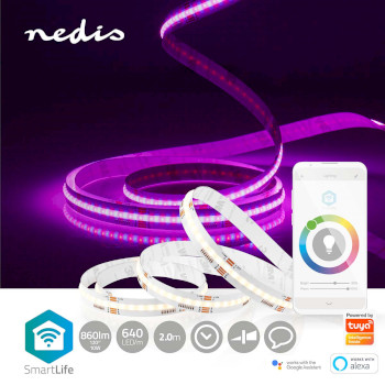 WIFILSC20CRGB Smartlife led strip | wi-fi | rgb / warm tot koel wit | cob | 2.00 m | ip20 | 2700 - 6500 k | 860 lm Product foto