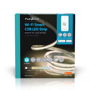 WIFILSC20CWT Smartlife led strip | wi-fi | warm tot koel wit | cob | 2.00 m | ip20 | 2700 - 6500 k | 1000 lm | an  foto