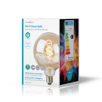 WIFILT10GDG125 Smartlife led filamentlamp | wi-fi | e27 | 350 lm | 5.5 w | koel wit / warm wit | 1800 - 6500 k | gl Verpakking foto