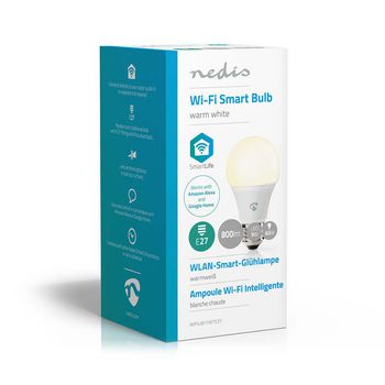 WIFILW11WTE27 Smartlife led bulb | wi-fi | e27 | 800 lm | 9 w | warm wit | 2700 k | energieklasse: a+ | android Verpakking foto