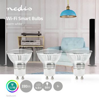 WIFILW31CRGU10 Smartlife led bulb | wi-fi | gu10 | 330 lm | 5 w | warm wit | 2700 k | android™ / ios | par16  Product foto