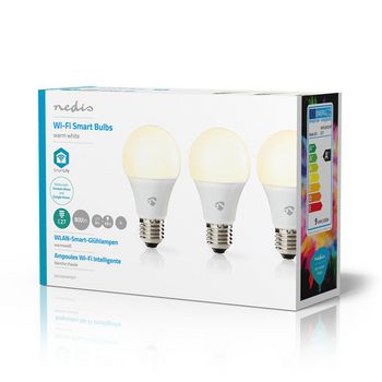 WIFILW31WTE27 Smartlife led bulb | wi-fi | e27 | 800 lm | 9 w | warm wit | 2700 k | energieklasse: a+ | android Verpakking foto