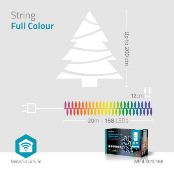 WIFILX01C168 Smartlife-kerstverlichting | koord | wi-fi | rgb | 168 led\'s | 20.0 m | android™ / ios Product foto