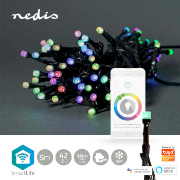 WIFILX01C42 Smartlife-kerstverlichting | koord | wi-fi | rgb | 42 led\'s | 5.00 m | android™ / ios Product foto