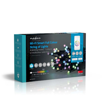 WIFILX01C42 Smartlife-kerstverlichting | koord | wi-fi | rgb | 42 led\'s | 5.00 m | android™ / ios Verpakking foto