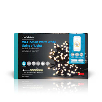 WIFILX01W100 Smartlife-kerstverlichting | koord | wi-fi | warm wit | 100 led\'s | 10.0 m | android™ / ios  foto