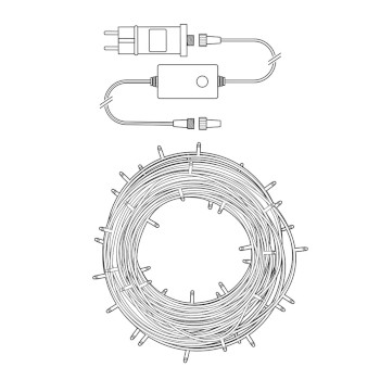 WIFILX01W100 Smartlife-kerstverlichting | koord | wi-fi | warm wit | 100 led\'s | 10.0 m | android™ / ios Product foto