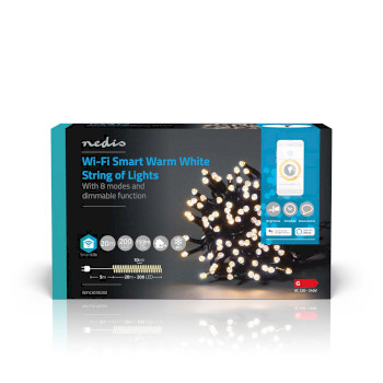 WIFILX01W200 Smartlife-kerstverlichting | koord | wi-fi | warm wit | 200 led\'s | 20.0 m | android™ / ios  foto