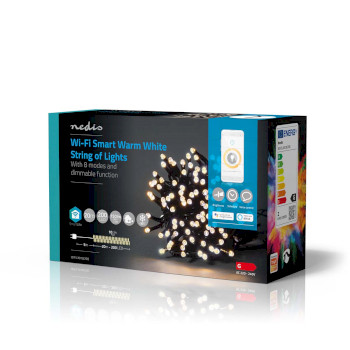 WIFILX01W200 Smartlife-kerstverlichting | koord | wi-fi | warm wit | 200 led\'s | 20.0 m | android™ / ios Verpakking foto
