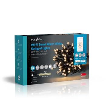 WIFILX01W50 Smartlife-kerstverlichting | koord | wi-fi | warm wit | 50 led\'s | 5.00 m | android™ / ios Verpakking foto