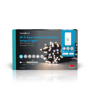 WIFILX02W50 Smartlife-kerstverlichting | koord | wi-fi | warm tot koel wit | 50 led\'s | 5.00 m | android™   foto