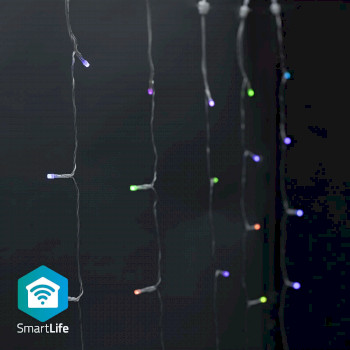 WIFILXC01C180 Smartlife-kerstverlichting | gordijn | wi-fi | rgb | 180 led\'s | 3 m | android™ / ios