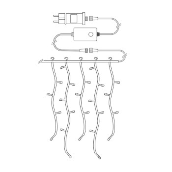 WIFILXC03W250 Smartlife-kerstverlichting | ijskegel | wi-fi | koel wit | 240 led\'s | 5.00 m | android™ / ios Product foto