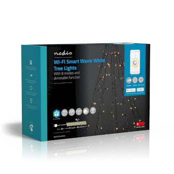 WIFILXT01W200 Smartlife-kerstverlichting | boom | wi-fi | warm wit | 200 led\'s | 20.0 m | 10 x 2 m | android™ Verpakking foto