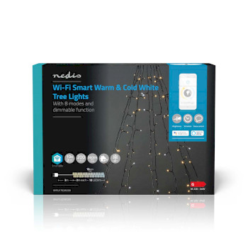 WIFILXT02W200 Smartlife-kerstverlichting | boom | wi-fi | warm tot koel wit | 200 led\'s | 20.0 m | 10 x 2 m | andr  foto