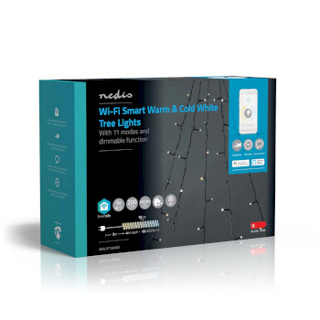WIFILXT12W200 Smartlife-kerstverlichting | boom | wi-fi | warm tot koel wit | 200 led\'s | 20.0 m | 5 x 4 m | andro Verpakking foto