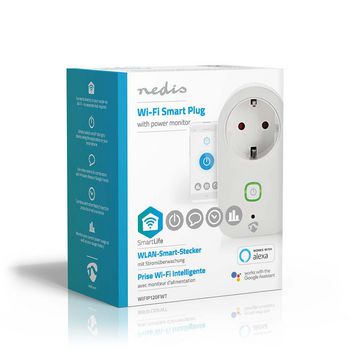 WIFIP120FWT Smartlife smart stekker | wi-fi | energiemeter | 3680 w | randaarde stekker / type f (cee 7/7) | -20 Verpakking foto