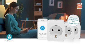 WIFIP121FWT3 Smartlife slimme stekker | wi-fi | ip21 | energiemeter | 3680 w | type f (cee 7/7) | 0 - 55 °c  Product foto