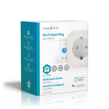 WIFIP130FWT Smartlife slimme stekker | wi-fi | 2500 w | randaarde stekker / type f (cee 7/7) | -10 - 45 °c  Verpakking foto