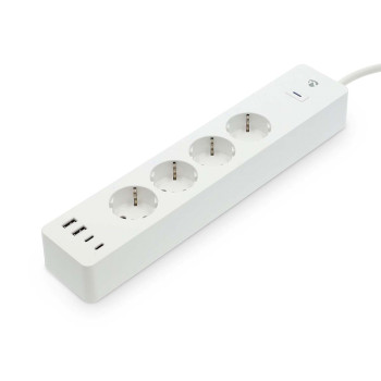 WIFIP313FWT Smartlife stekkerdoos | wi-fi | 2x usb-a / 2x usb-c™ / 4x plug with earth contact (cee 7/3) |  Product foto