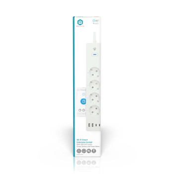 WIFIP313FWT Smartlife stekkerdoos | wi-fi | 2x usb-a / 2x usb-c™ / 4x plug with earth contact (cee 7/3) |   foto