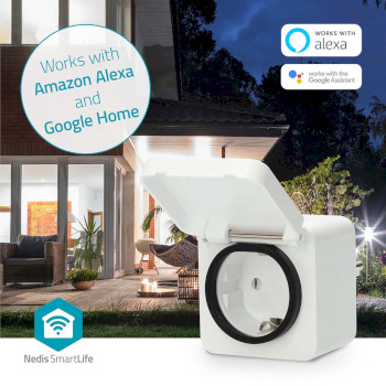 WIFIPO130FWT Smartlife slimme stekker | wi-fi | ip44 | 3680 w | randaarde stekker | -25 - 55 °c | android Product foto