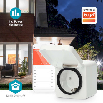 WIFIPO130FWT Smartlife slimme stekker | wi-fi | ip44 | 3680 w | randaarde stekker | -25 - 55 °c | android Product foto
